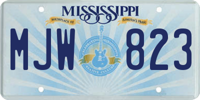 MS license plate MJW823