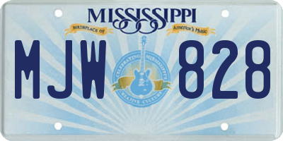 MS license plate MJW828