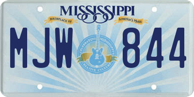 MS license plate MJW844