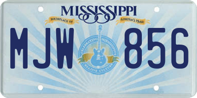 MS license plate MJW856