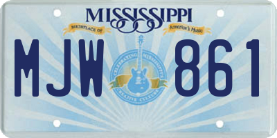 MS license plate MJW861