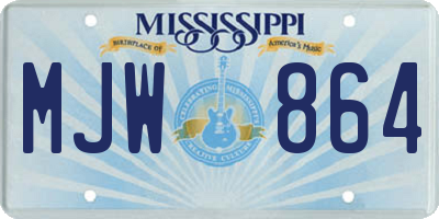 MS license plate MJW864