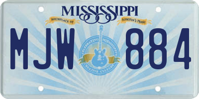 MS license plate MJW884