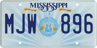 MS license plate MJW896