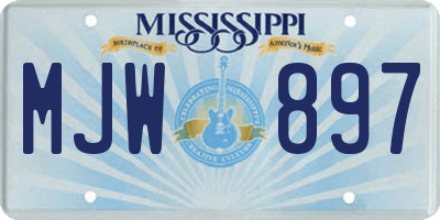 MS license plate MJW897