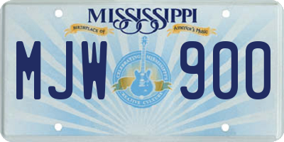 MS license plate MJW900