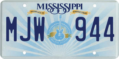MS license plate MJW944