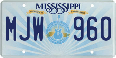 MS license plate MJW960