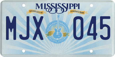 MS license plate MJX045