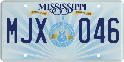 MS license plate MJX046