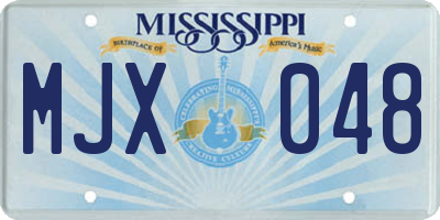 MS license plate MJX048