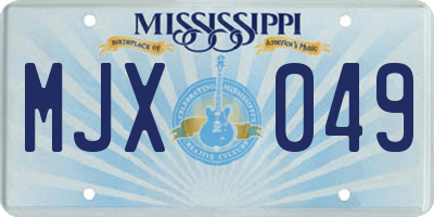 MS license plate MJX049