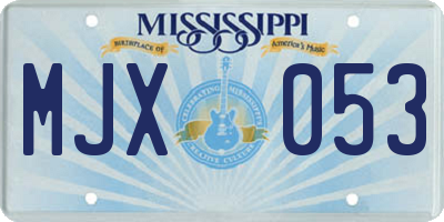MS license plate MJX053