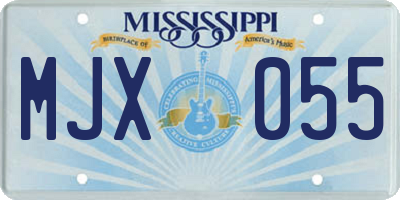 MS license plate MJX055