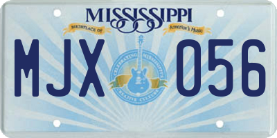 MS license plate MJX056