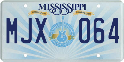 MS license plate MJX064