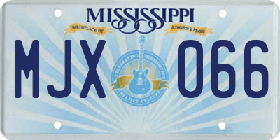 MS license plate MJX066