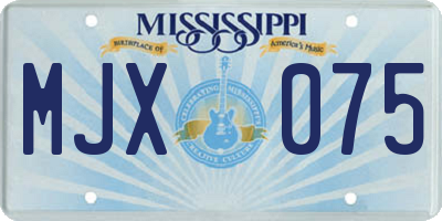MS license plate MJX075