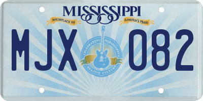 MS license plate MJX082