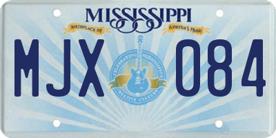 MS license plate MJX084