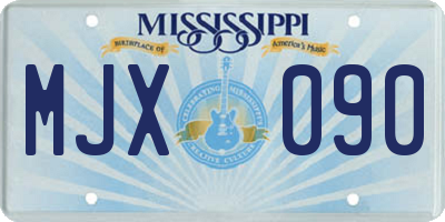 MS license plate MJX090