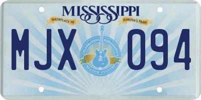 MS license plate MJX094