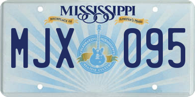 MS license plate MJX095