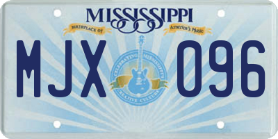 MS license plate MJX096