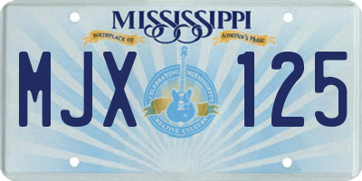 MS license plate MJX125