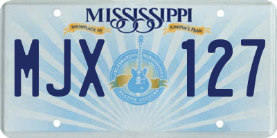 MS license plate MJX127