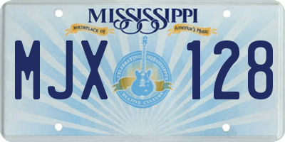MS license plate MJX128