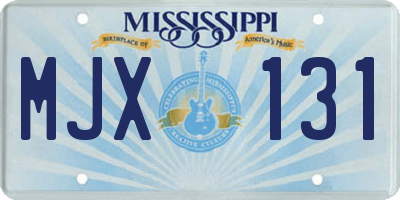 MS license plate MJX131