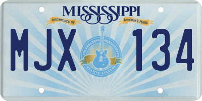 MS license plate MJX134