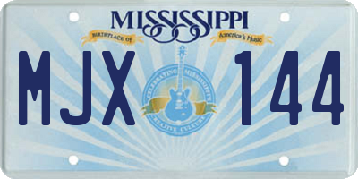 MS license plate MJX144