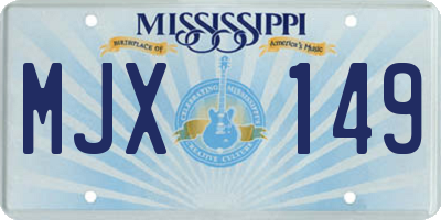 MS license plate MJX149