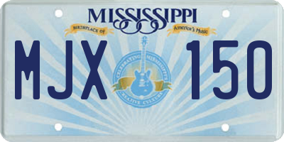 MS license plate MJX150