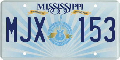 MS license plate MJX153