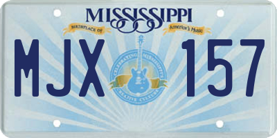 MS license plate MJX157