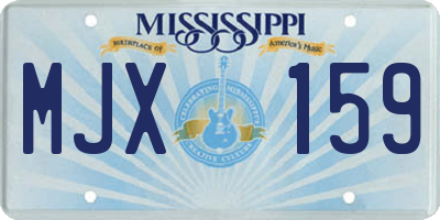 MS license plate MJX159