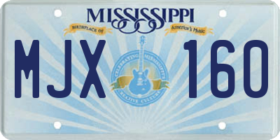 MS license plate MJX160