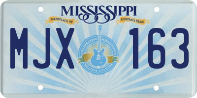 MS license plate MJX163