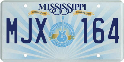 MS license plate MJX164