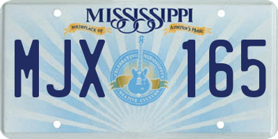 MS license plate MJX165