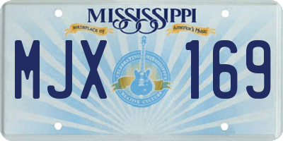MS license plate MJX169