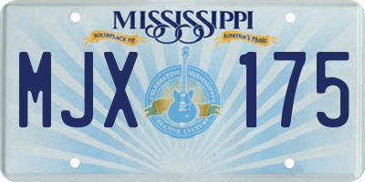 MS license plate MJX175
