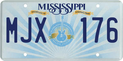 MS license plate MJX176