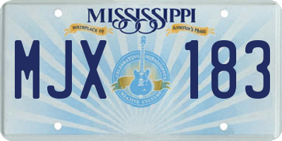 MS license plate MJX183