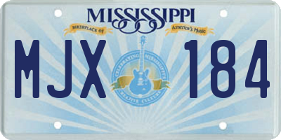 MS license plate MJX184