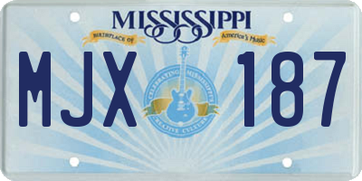 MS license plate MJX187