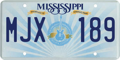 MS license plate MJX189